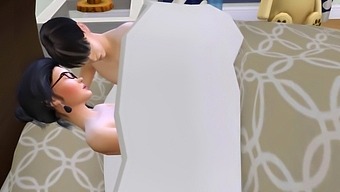Asian Brother'S Secret Late-Night Visit To Sister'S Bedroom After Solo Session - Korean Family Taboo