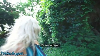 Blonde Milf Gets Face Fucked And Facialized In Outdoor Public Park