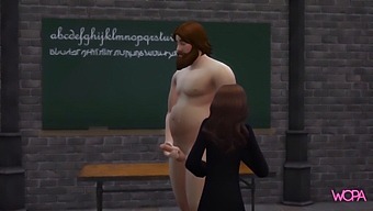 Hermione Discovers Hagrid'S Attraction In The Classroom And Is Captivated By His Arousal