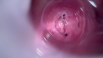 High-Definition Close-Up Of A Brunette Teen'S Orgasmic Pussy