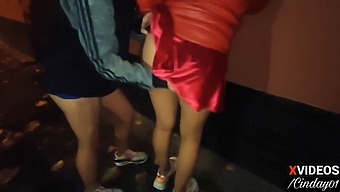 Morochas Indulge In Public Lesbian Play