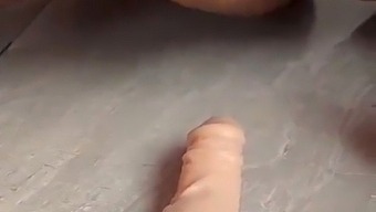 Intense Anal Play With A Large Dildo