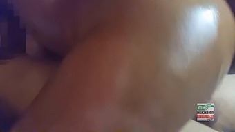 A Young Latina Woman Mounts Me While Her Boyfriend Masturbates, Culminating In A Sensual Threesome