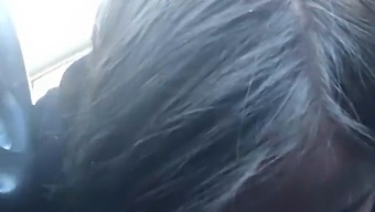 Amateur Brunette Gives A Blowjob On The Road