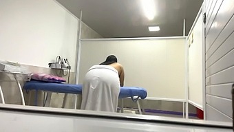 Overweight Latina Patient Anesthetized In Medical Office